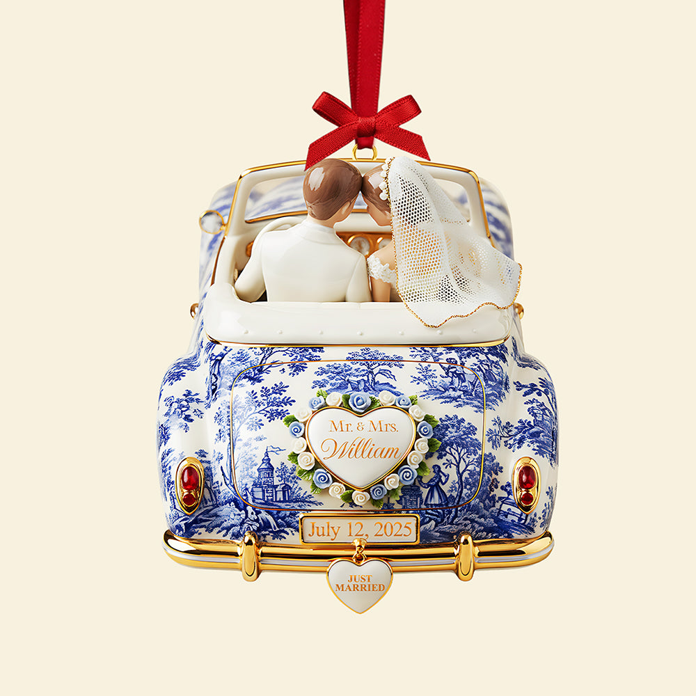 Personalized Gifts For Christmas, Newlywed Toile de Joy Custom Shape Acrylic Ornament 04pgta081025-Homacus