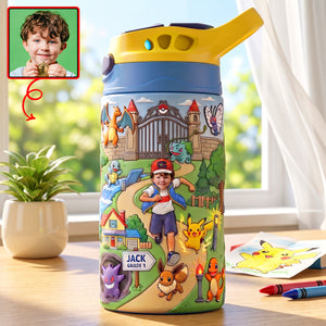 Cute Creature Kid Tumbler - Personalized Custom Photo Gift For Kids 03HAQN280726-Homacus