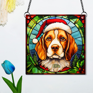 Personalized Christmas Gifts For Dog Lovers Suncatcher Ornament Beagle 04hupu100924-Homacus