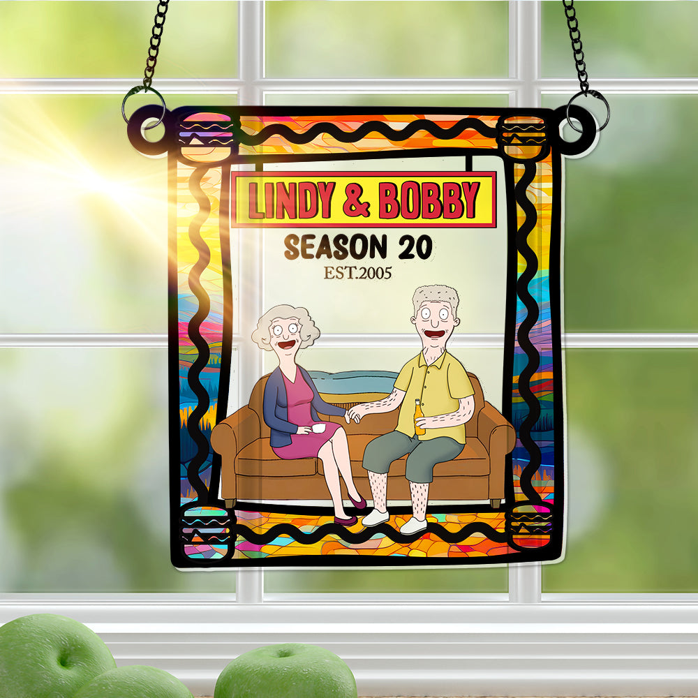 Personalized Anniversary Gift For Couple Window Hanging Suncatcher Ornament 01OHLU280225PA-Homacus