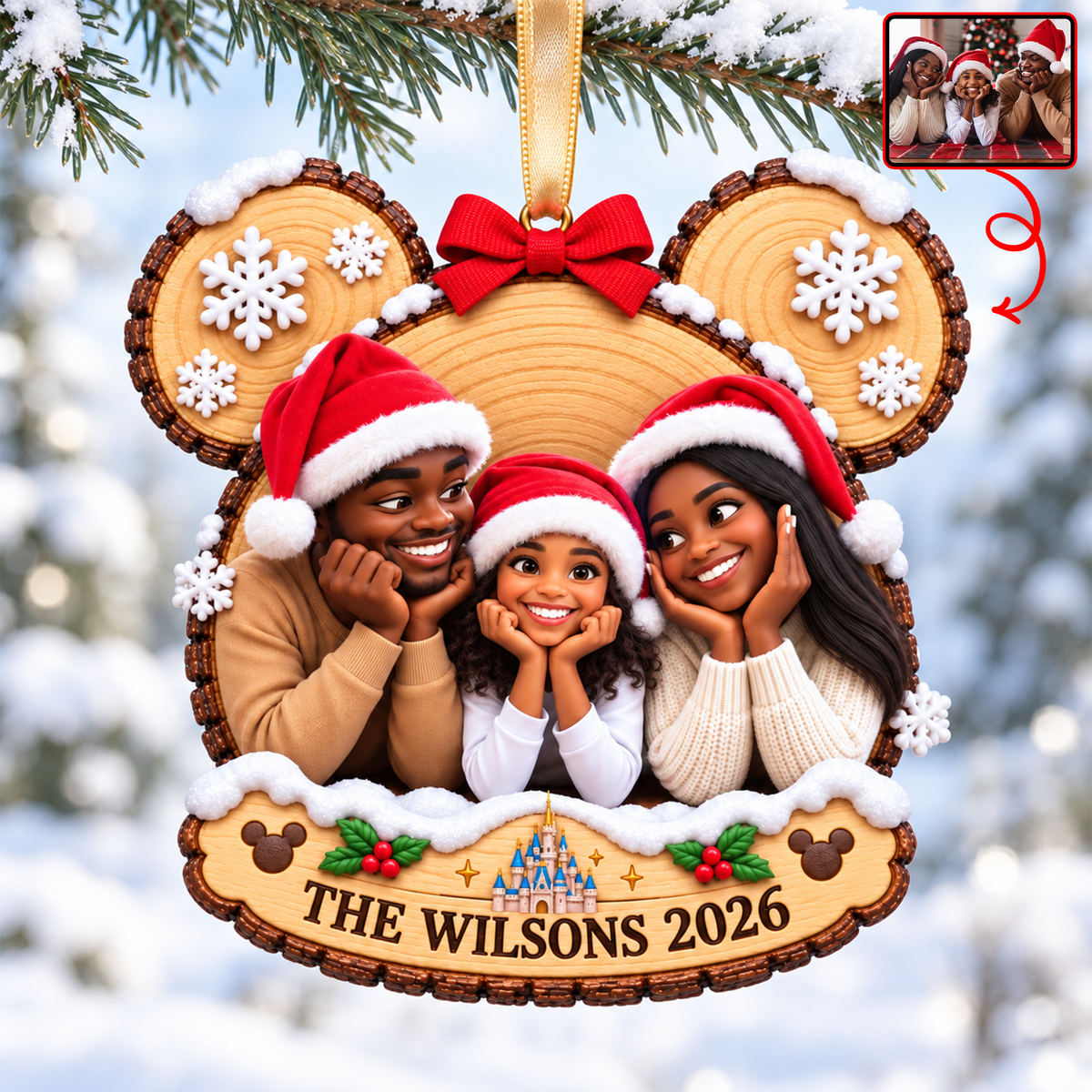 Custom Photo Family Ornament - Personalized Gifts For Family 10huqn161026-Homacus