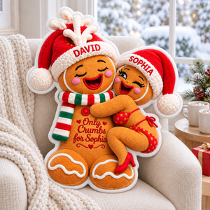Naughty Gingerbread Couple Custom Shaped Pillow - Personalized Christmas Gifts For Couples 01toqn211026