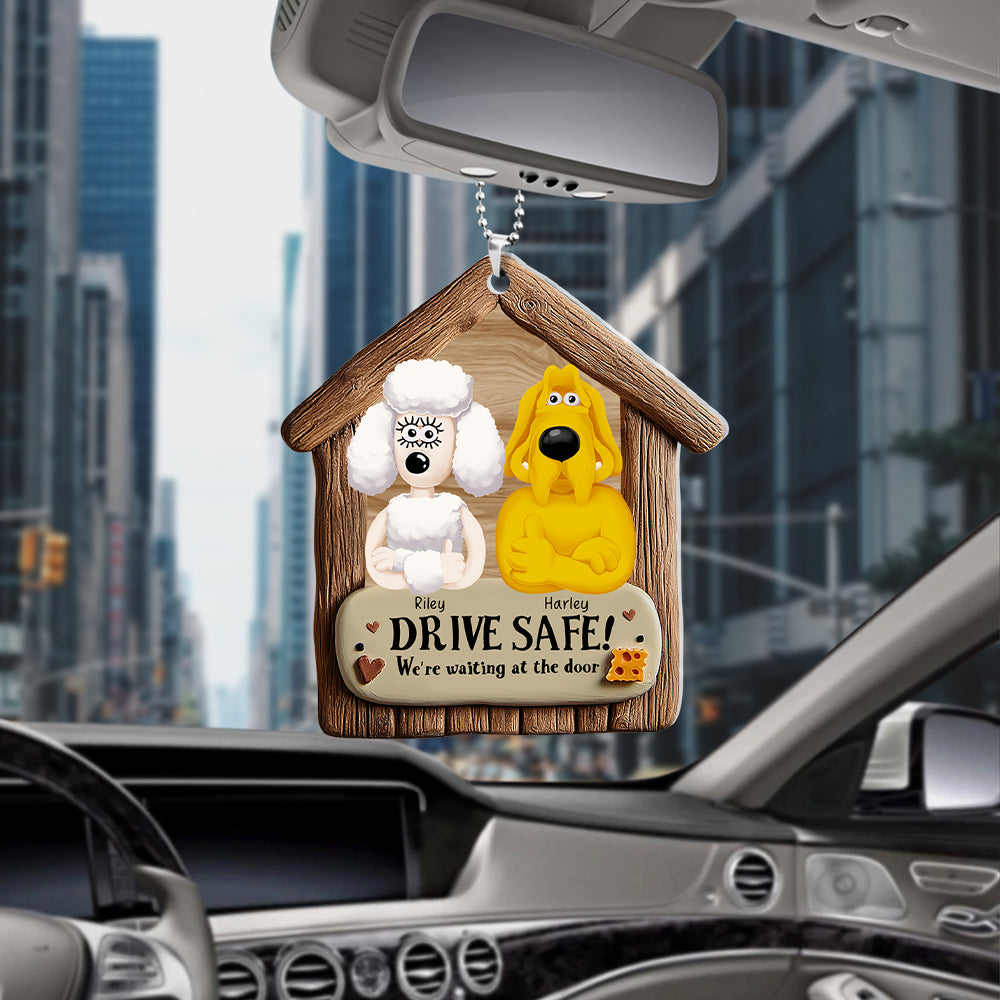 Personalized Gifts For Pet Lovers Car Ornament, We're Waiting At The Door 07tgqn190225pa-Homacus