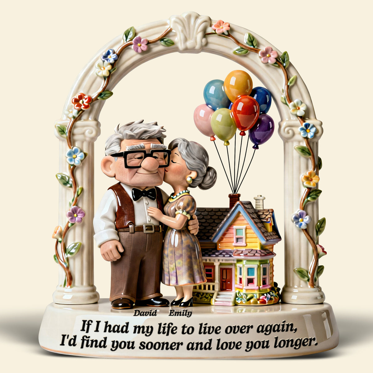 Kissing Old Couple Acrylic Plaque - Personalized Gift For Couples 01NAQN270126-Homacus