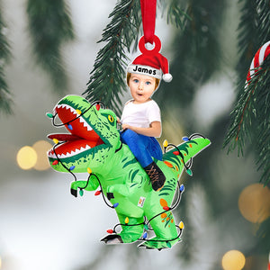 Custom Photo Gifts For Kids Christmas Ornament 01natn300824 Funny Kid Riding-Homacus