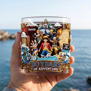 30 Years Of Adventure Round Glass - Personalized Gifts 01totn160626-Homacus