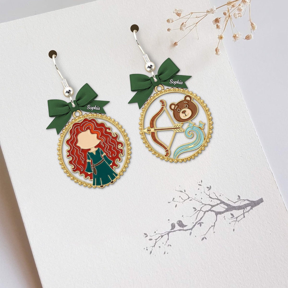 Cartoon Princess Acrylic Earrings Personalized Gifts For Her 01pgtn040725-Homacus