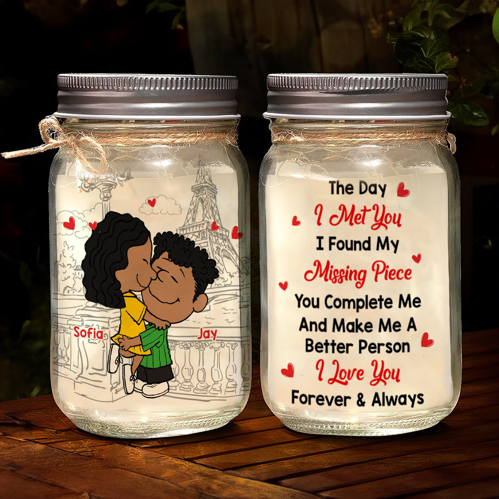 Personalized Gifts For Couple Mason Jar Light 02XQMH211224HG-Homacus
