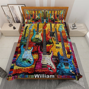 Personalized Gifts For Guitar Lovers Quilt Bedding Set Special Line 06QNQN301224-Homacus