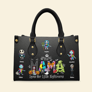 Spooky Mama Halloween Leather Bag Personalized Gifts For Mom 03OHDT030925-Homacus