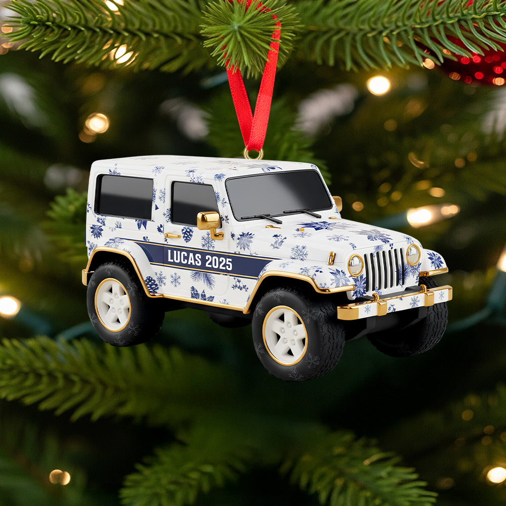 Personalized Gifts For Off-road Car Lovers Toile De Jouy Acrylic Ornament 02pgtn300925-Homacus