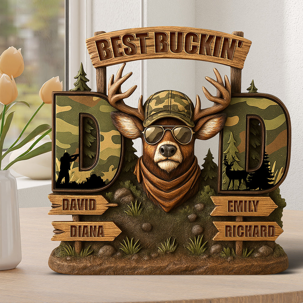 Deer Dad Acrylic Plaque - Personalized Gifts For Dad 01xqqn300425-Homacus