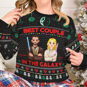 Personalized Gifts For Couple Ugly Sweater, Best Couple In The Galaxy 02tgqn161024hg-Homacus