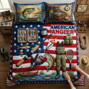 USA Fishing Quilt Bedding Set - Personalized Gifts For Fishing Lovers 05TYLU260326-Homacus