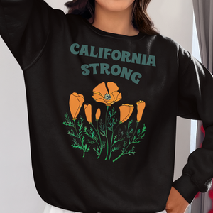 Pray for California Los Angeles Fire Strong Shirt Poppy Flower-Homacus