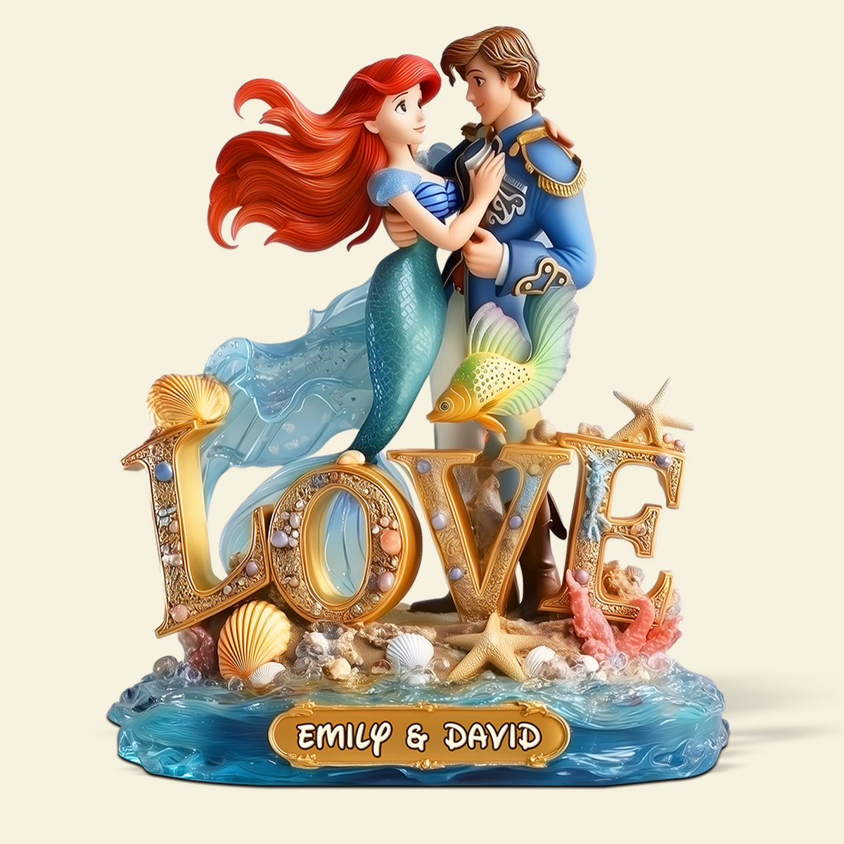 Undersea Couple Plaque - Personalized Gifts For Couple 01tgpu070525-Homacus