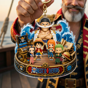 Dad’s Sea Adventure Keychain - Personalized Gift For Dads 01TOQN120526-Homacus
