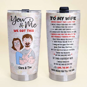 Personalized Gifts For Couple Tumbler You & Me We Got This 02ACDT200225HG-Homacus