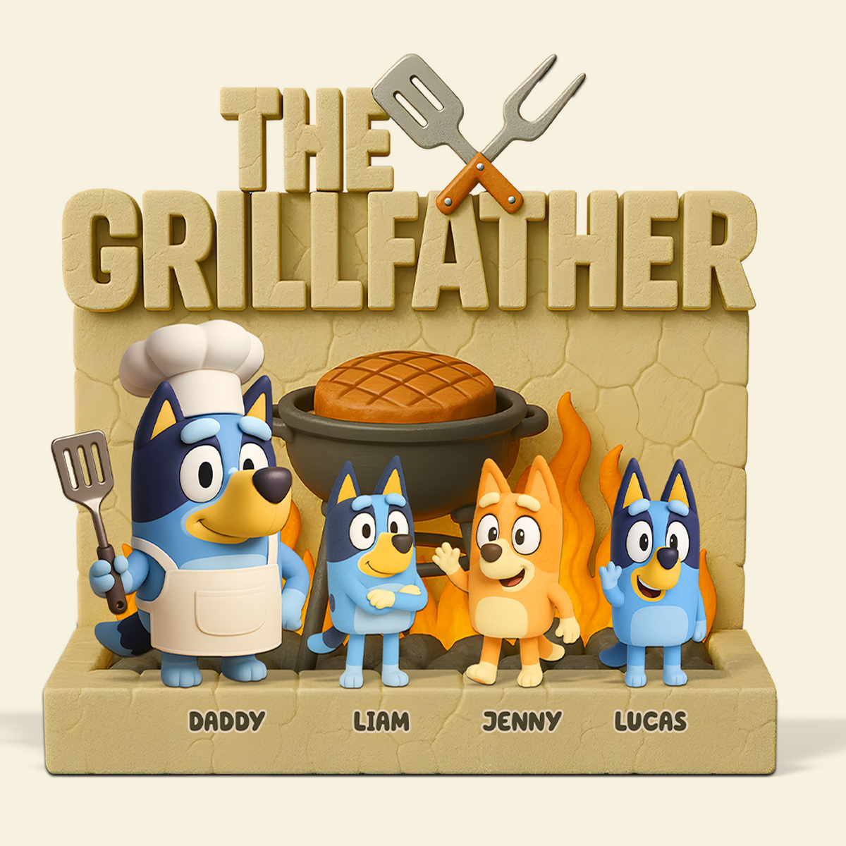 Grillfather Plaque - Personalized Gifts For Dad 01ohpu100525-Homacus