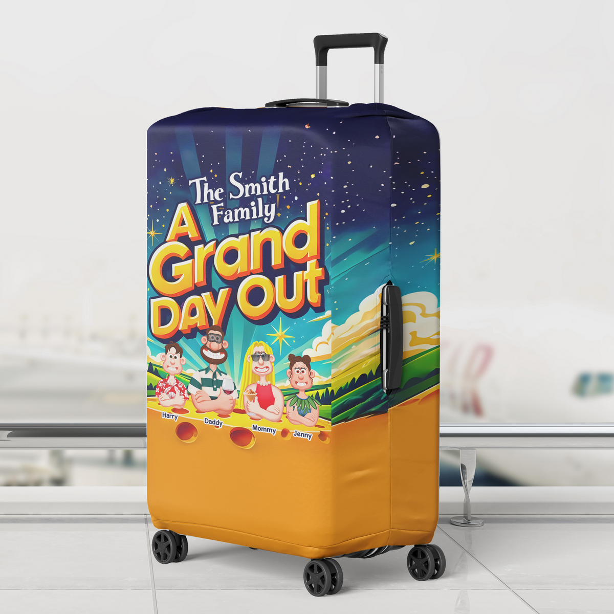 Personalized Gifts For Family Luggage Cover, A Grand Day Out 01tgpu200125pa-Homacus