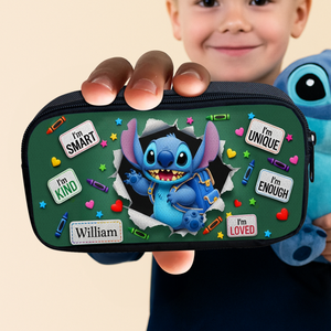Cute Alien Ready For Class Pencil Case - Personalized Gifts For Kids 04TGLU300725-Homacus
