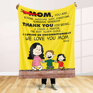 Personalized Gifts For Mom Blanket We Love You Mom 05HUDT280224DA-Homacus