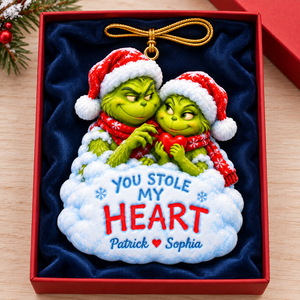 You Stole My Heart Furry Mischief Couple Ornament - Personalized Christmas Gifts For Couples 02toqn211026-Homacus