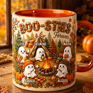 Boo-Sties Forever Fall Camping Coffee Mug - Personalized Gift For Besties 01TODT190826-Homacus