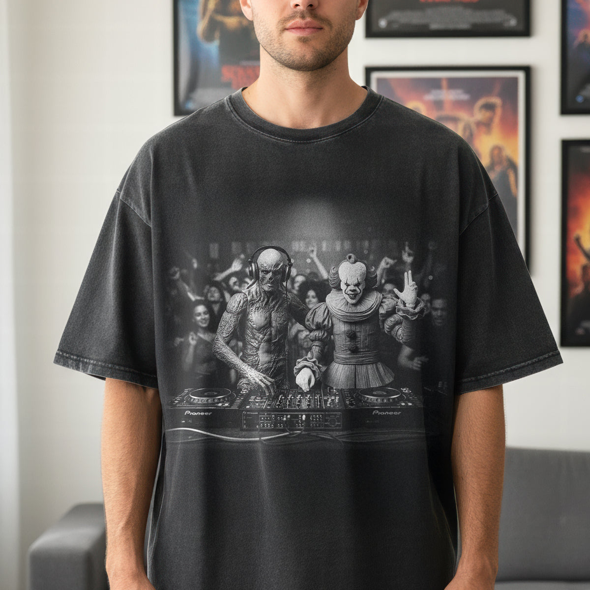 Villain Washed T-Shirt - Gifts For Horror Lovers 03naqn221225-Homacus