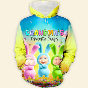 Custom Photo Gifts For Grandma Shirt Bunny Grandkids 01TGDT100325-Homacus