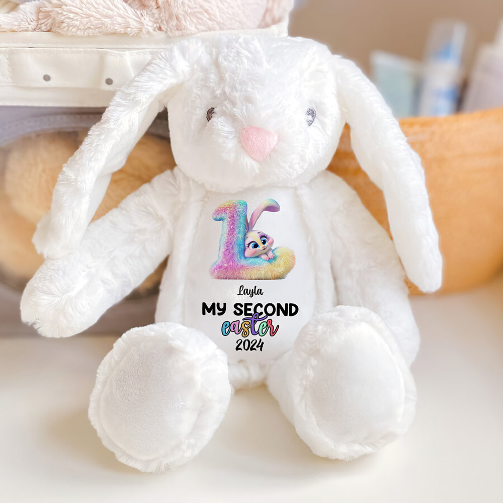 Personalized Gifts For Kid Stuffed Bunny, Rabbit Alphabet - Any Letter 01TGMH190325-Homacus