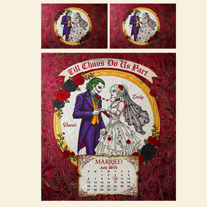 Spooky Married Couple Quilt Bed Set Special Line - Personalized Gift For Couple 04NAPU110725-Homacus