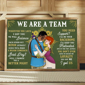 Personalized Gifts For Couple Canvas Print We Are A Team 06XQQN051224HG-Homacus