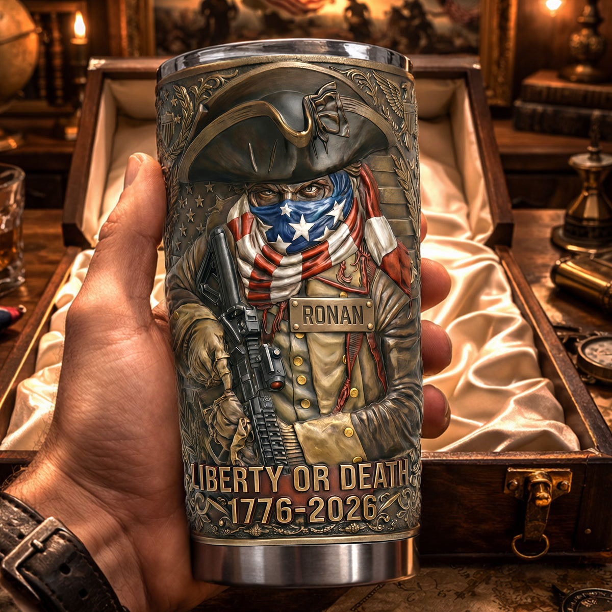 Born For Liberty 20oz Tumbler - Personalized Anniversary Gift For Patriots 02TYLU030326-Homacus
