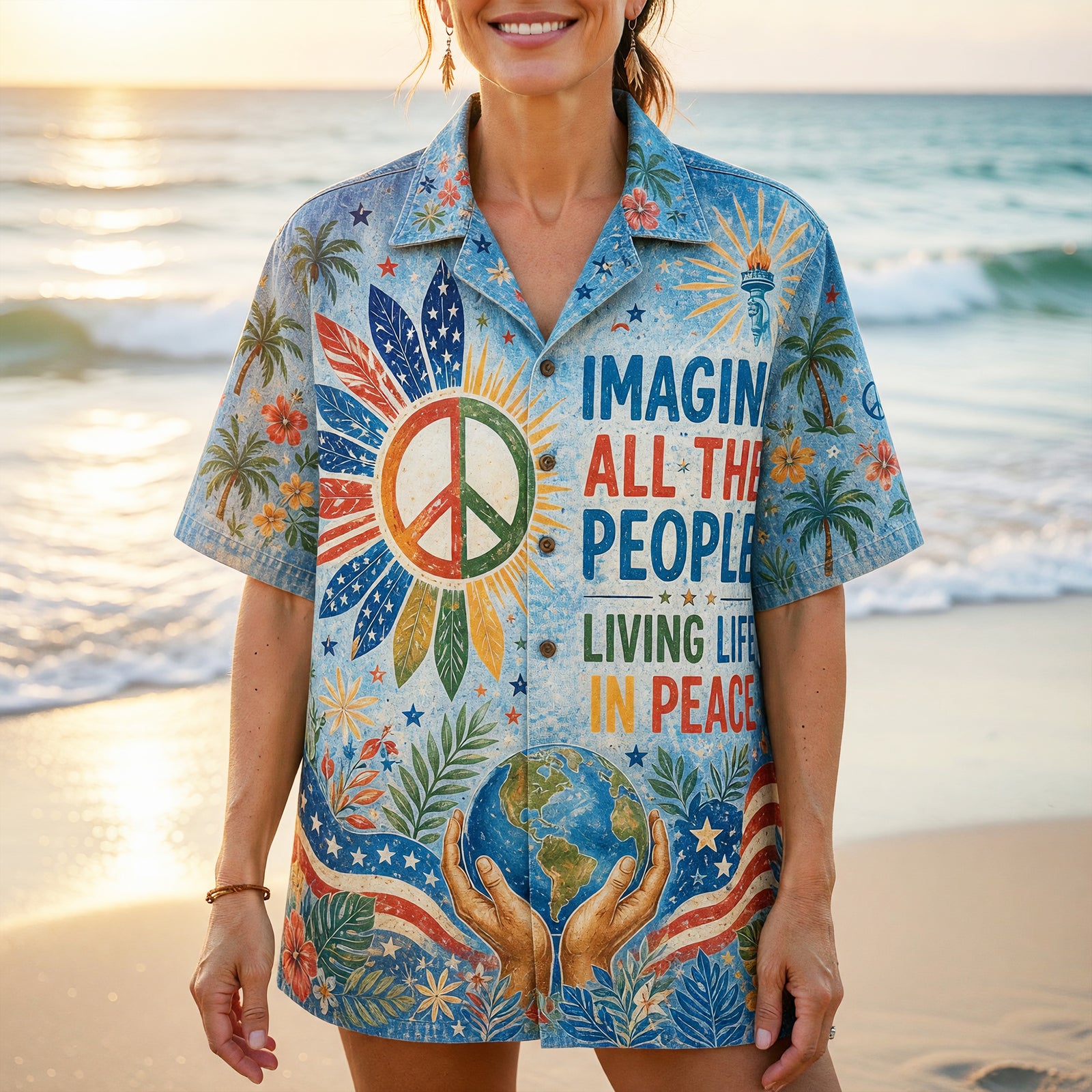 Peace Hawaiian Shirt - Personalized Gifts For Peace Lovers 06paqn180626-Homacus