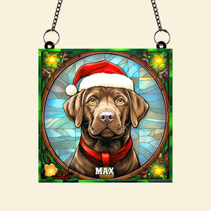 Chocolate Labrador Dog Christmas Acrylic Suncatcher Ornament 02HUTN100924 Gifts For Dog Mom Or Dog Dad-Homacus