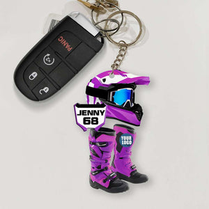 Personalized Gifts For Motocross Lovers Keychain 03HUDT231224-Homacus