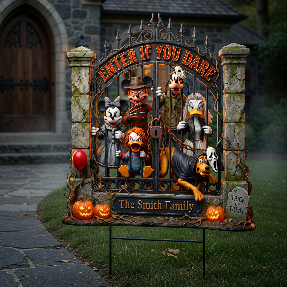 Trick Or Treat Plastic Rectangle Yard Sign - Personalized Gifts For Halloween 03toqn080826