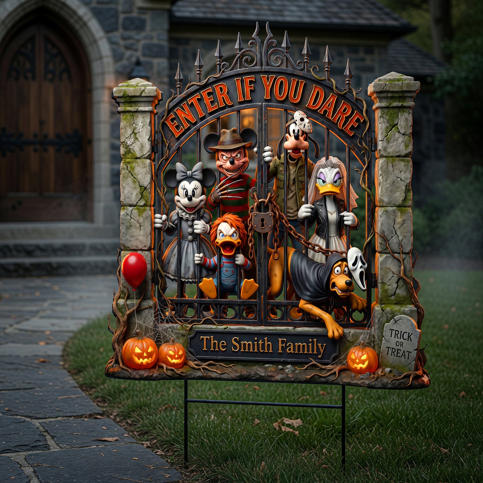 Trick Or Treat Plastic Rectangle Yard Sign - Personalized Gifts For Halloween 03toqn080826-Homacus