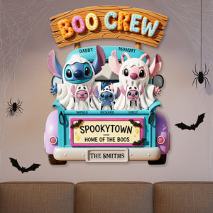 Boo Crew Wood Sign - Personalized Halloween Gifts For Family 02tgqn290825-Homacus