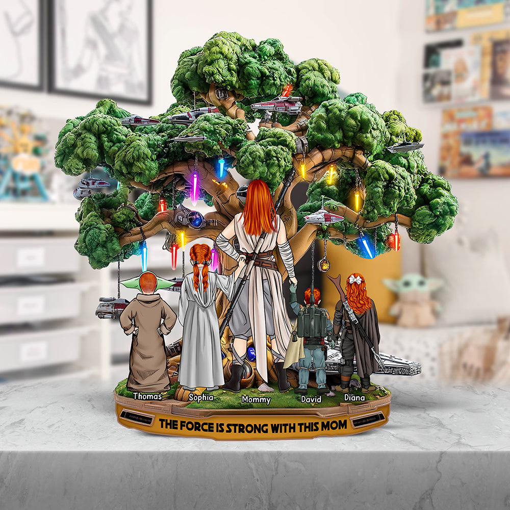 Personalized Gifts For Mom Custom Shaped Acrylic Plaque, Force Is Strong-Homacus