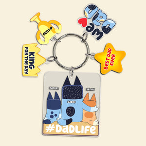 Personalized Gifts For Dad Keychain With Charms 02NATN230524-Homacus