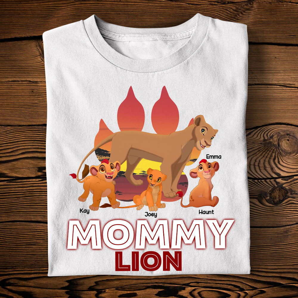Personalized Gifts For Mom Shirt Mama Lion & Her Cubs 01OHLU220225-Homacus