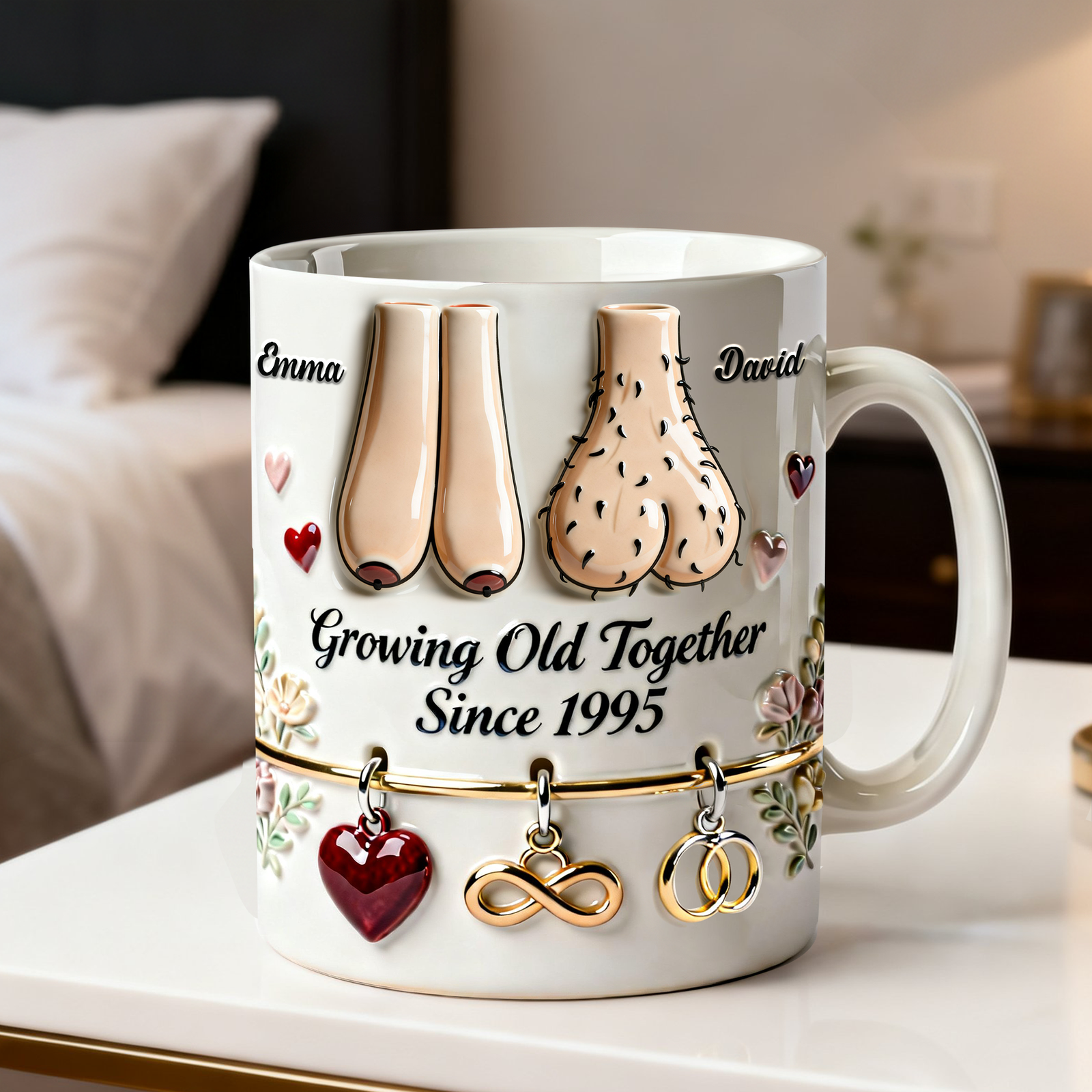 Growing Old Together Couples Coffee Mug - Personalized Gift For Couples 02NALU060126-Homacus