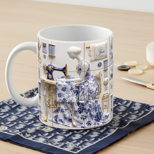 Sew Crafty Girl Coffee Mug - Personalized Gifts For Sewing Lovers 03TGLU151125-Homacus