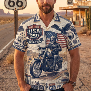250 USA Biker Hawaiian Shirt - Personalized Gifts 01tytn020726