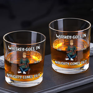 Personalized Gifts For Couple Whiskey Glass Naughty Couple 05TOMH041224HH-Homacus