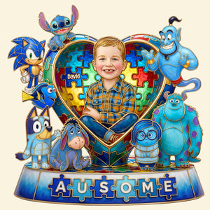 Ausome Gang Acrylic Plaque - Custom Photo Gifts For Autism Kids 03qhtn020426-Homacus