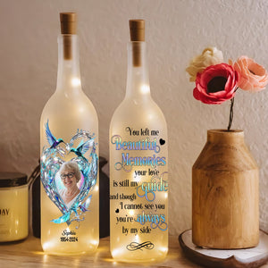 Personalized Memorial Custom Photo Gifts Bottle Lamp, You're Always By My Side 03TGLU240225-Homacus