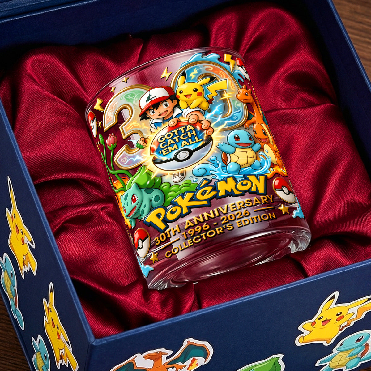 30 Years Monster Adventure Round Glass- Personalized Anniversary Gift 01TOQN070326-Homacus